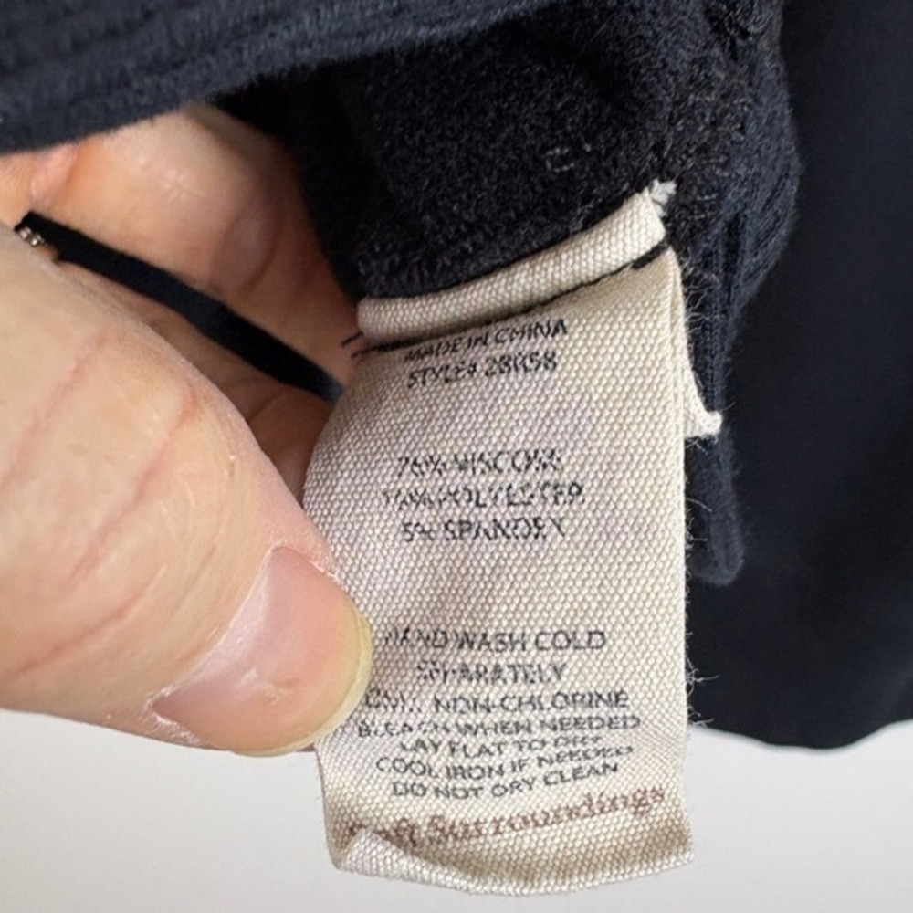 Soft Surroundings Siesta Soft Tunic Black V-Neck Long Sleeve XS‎ - Picture 5 of 8